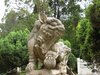 chiński pies kuratora pomnik