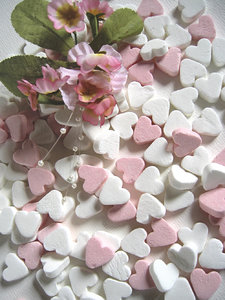 różowy cukierek serca