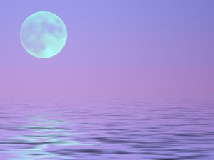 księżyc w pełni nad wodą 2