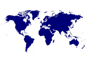 Mapa świata bez dodatków