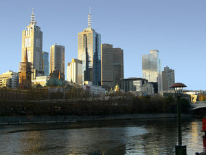 miasto Melbourne przez Yarra